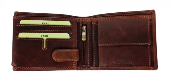 Pánská kožená peněženka 2104W Lion hnědá 2