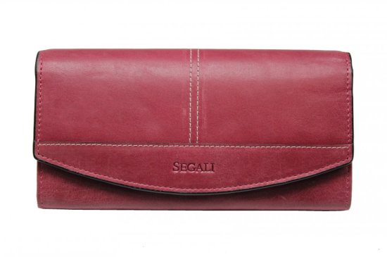 Dámská kožená peněženka SG-27056 fucsia