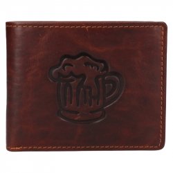 Pánska kožená peňaženka 266-3701/M veľké pivo - hnedá