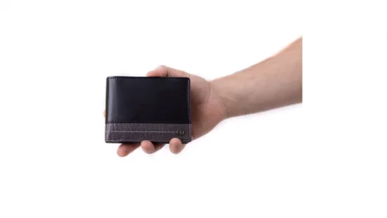 Pánská kožená peněženka 2951320005 černá/šedá 5