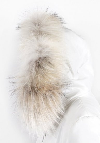 Kožušinový lem na kapucňu - golier medvedíkovec M B10 béžový melír  (70 cm)