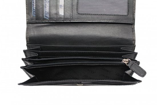 Dámska kožená peňaženka SG-27011 čierna 3