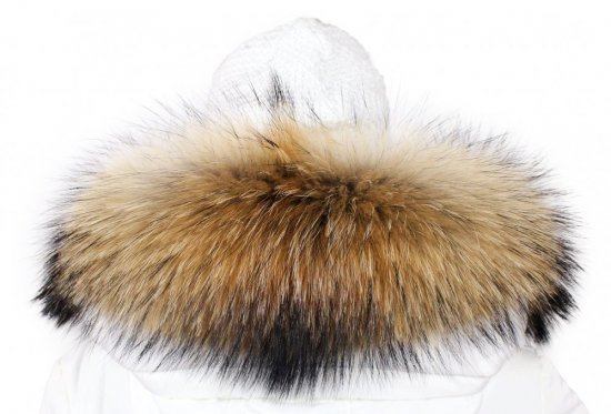 Fur trim on the hood - raccoon collar M 42/16 (70 cm) 2