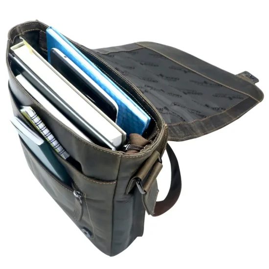 Kožená taška přes rameno UNI Aster hnědá