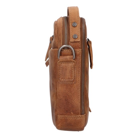 Pánská kožená taška přes rameno LG-25153 camel - boční strana