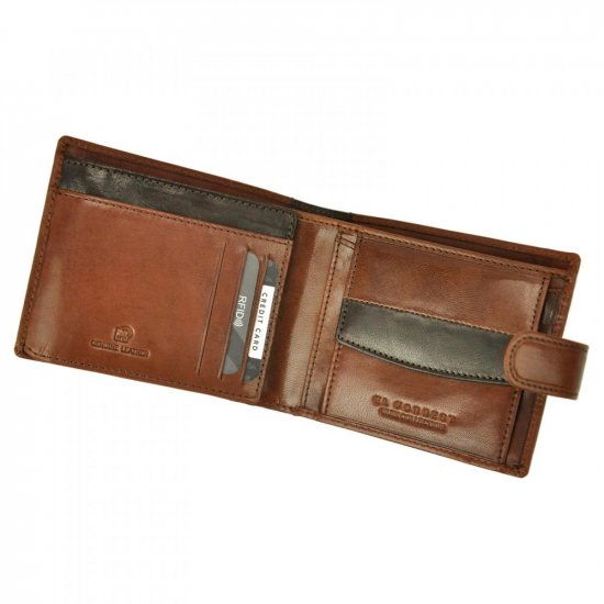 Pánska kožená peňaženka El Forrest 2556-21 RFID hnedá 4