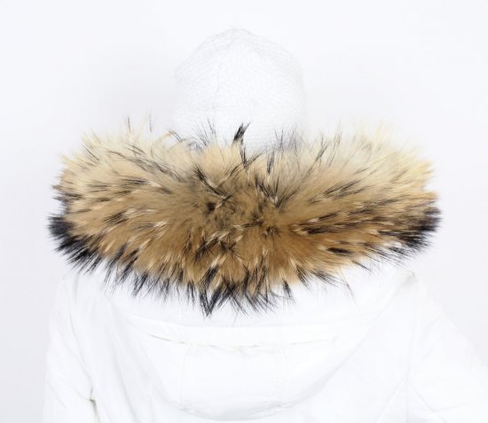 Fur trim on the hood - raccoon collar M 01/7 (61 cm) 2