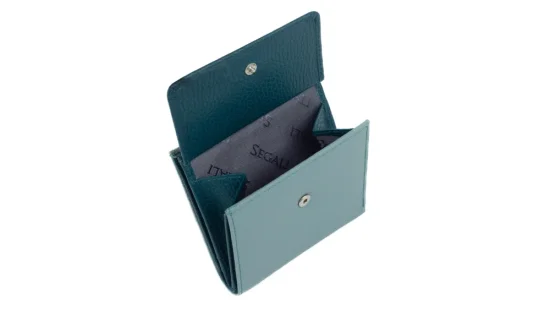 Dámska kožená peňaženka 261337 Sage/Peacock Blue - mincovník