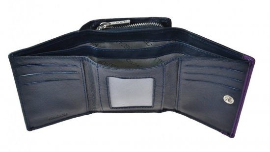 Dámska kožená peňaženka SG-261420 modrá - fialová
