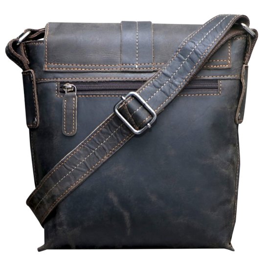 Pánská kožená taška přes rameno Lex tm. hnědá