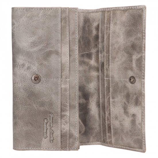 Dámská kožená peněženka LG-22164 šedá - vnitřní vybavení