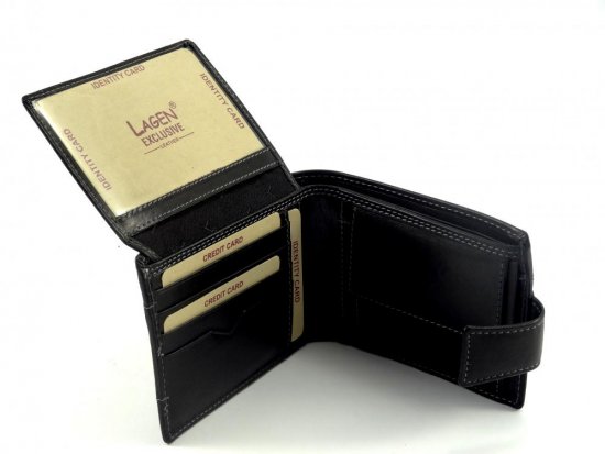 Pánská kožená peněženka V-298/T RFID černá 1