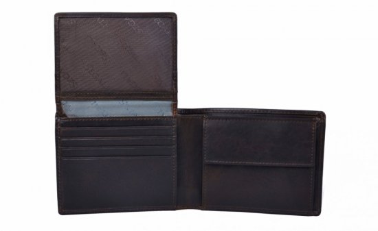 Pánska kožená peňaženka 2517797026  tmavo hnedá 2