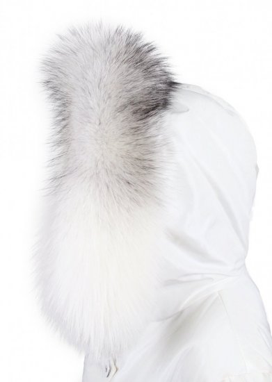 Kožušinový lem na kapucňu - golier líška bluefrost white LB 21/10 (75 cm) 2