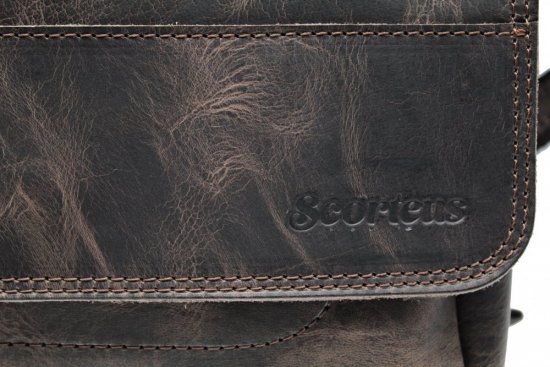 Pánska kožená taška cez rameno Scorteus 1436-1 hnedá