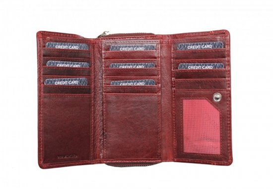 Dámská kožená peněženka SG-21770 červená