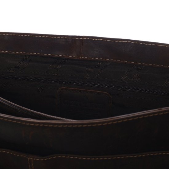 Pánská kožená taška přes rameno Apollo tm. hnědá - vnitřní vybavení 2 Pánská kožená taška přes rameno Apollo tm. hnědá - vnitřní vybavení 2