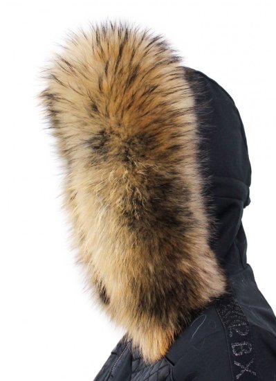 Kožešinový lem na kapuci - límec mývalovec snowtop M 35/66 (80 cm) 2