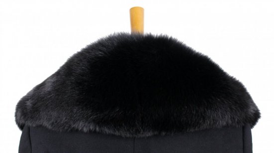 Men's fur collar - black fox PL01