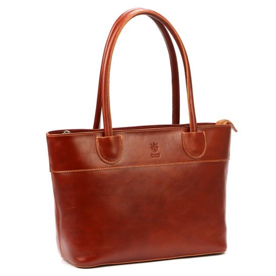 Dámská kožená kabelka Viktorie koňak 3