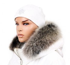 Kožešinový lem na kapuci - límec mývalovec arctic snowtop M 31/18 (70 cm)