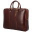 Kožená taška na notebook Fabian tm. hnědá 2