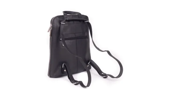 Kožený batoh 29062 černý - zadní pohled