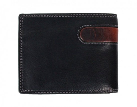 Pánska kožená peňaženka D-2666 RFID čierna 1