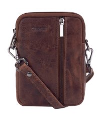 Kožená taška přes rameno/kapsa na opasek Segali SG-26032 hnědá