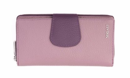 Dámska kožená peňaženka SG-27617 rose/fialová Dámska kožená peňaženka SG-27617 rose/fialová