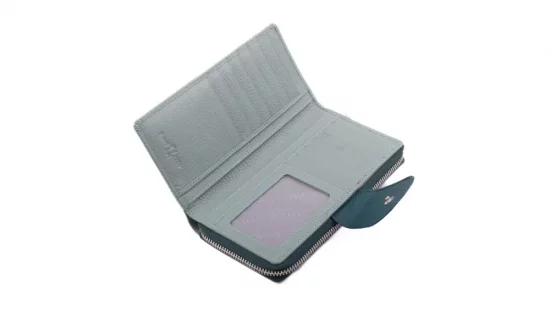 Dámska kožená peňaženka SG-27617 zelená/modrá 3