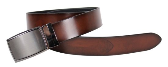 Pánský kožený opasek Lindenmann 21005065 hnědý - SLEVA - otisk v kůži