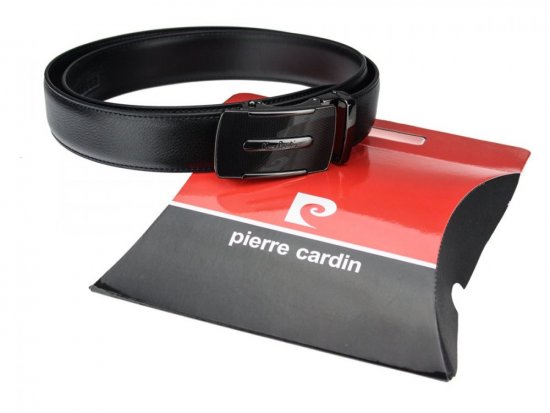 Pánsky kožený opasok Pierre Cardin 522 HY07 čierny