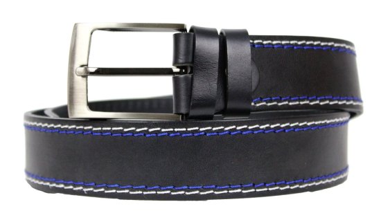 Pánský kožený opasek 234-2MB černý 2
