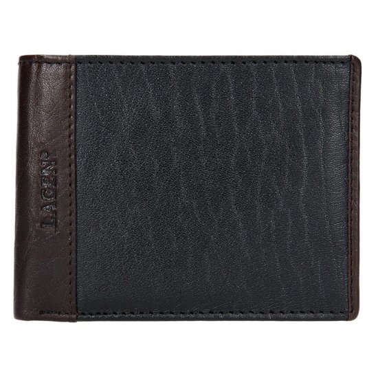 Pánska kožená peňaženka 25433 čierno hnedá