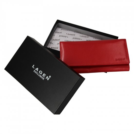 Dámska kožená peňaženka V 2102/B červená 4
