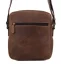 Pánská kožená taška přes rameno 23322 hnědá - zadní zipová kapsa