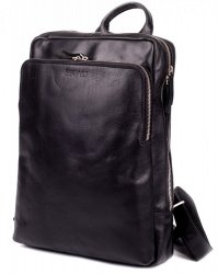 Kožený batoh 2106 černý - přední pohled