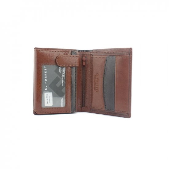 Pánská kožená peněženka El Forrest 2544-21 RFID hnědá 3