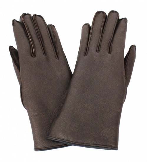 Dámske prstové rukavice PK 02 hnedé - veľkosť: 18