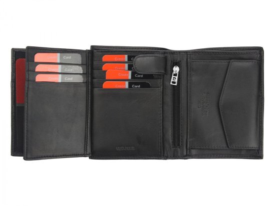 Pánská kožená peněženka Pierre Cardin CB TILAK26 2326 RFID černá + modrá 3