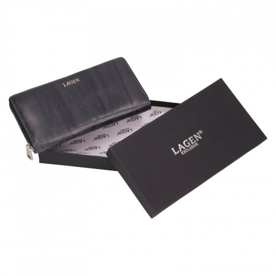 Dámska kožená peňaženka LG - 22161 šedá - balenie