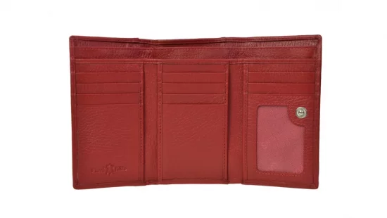 Dámska kožená peňaženka SG-27074 červená - vnútorná výbava