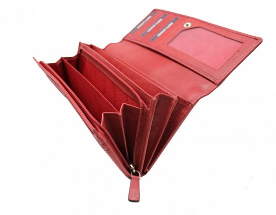Dámska kožená peňaženka SG-27052 červená 4