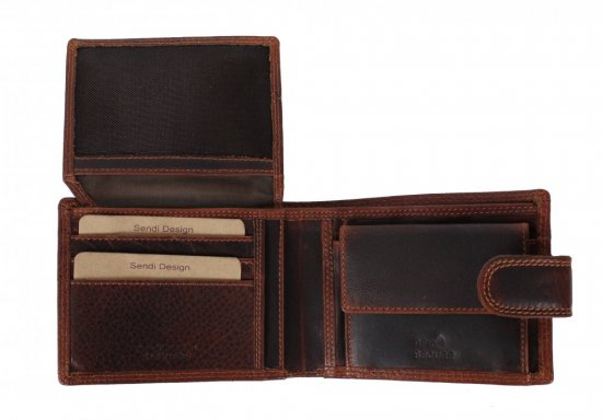 Pánská kožená peněženka D-B201 RFID hnědá 3