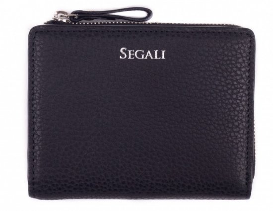 Dámska kožená peňaženka SG-27412 čierna - predný pohľad