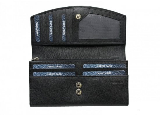 Dámska kožená peňaženka SG-27064 čierna