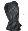Detské kožušinové palčiaky S 15 čierne - varianta: 1