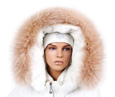 Kožušinový lem na kapucňu - golier medvedíkovec snowtop pastel M 9/2 (70 cm) 1