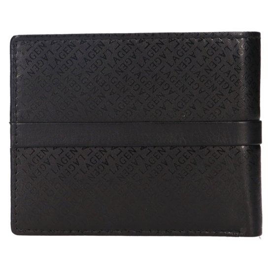 Pánská kožená peněženka 212405 A černá - zadní strana